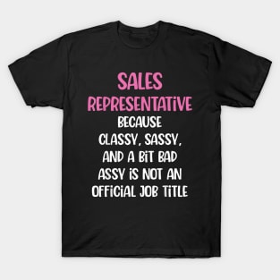 Sales Representative, Female Sales Representative T-Shirt